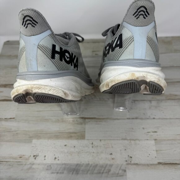 Men's Hoka Clifton 9 Running Shoes.  Men's size 12.5D Color Gray - Picture 3 of 6